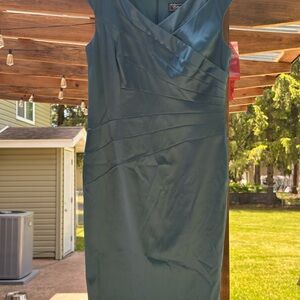 Dressbarn Teal Green Sweetheart Dress Elegant Quality Women’s 10 High End